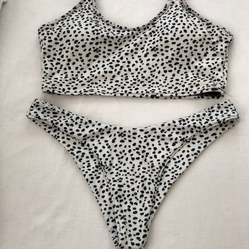 Spotted Black and White Bikini